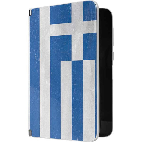 Greece Flag Distressed Surface Duo Skin