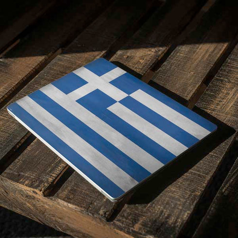 Greece Flag Distressed Surface Laptop 2 Skin