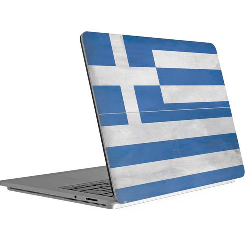 Greece Flag Distressed Surface Laptop Studio Skin