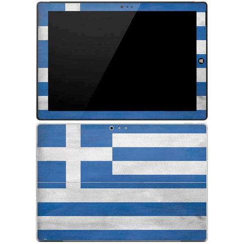 Greece Flag Distressed Surface Pro 3 Skin