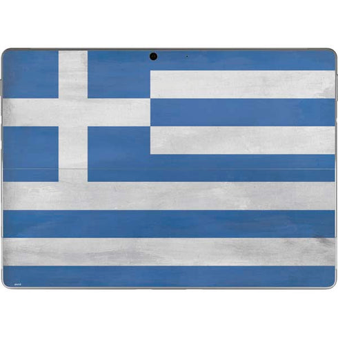 Greece Flag Distressed Surface Pro 8 Skin