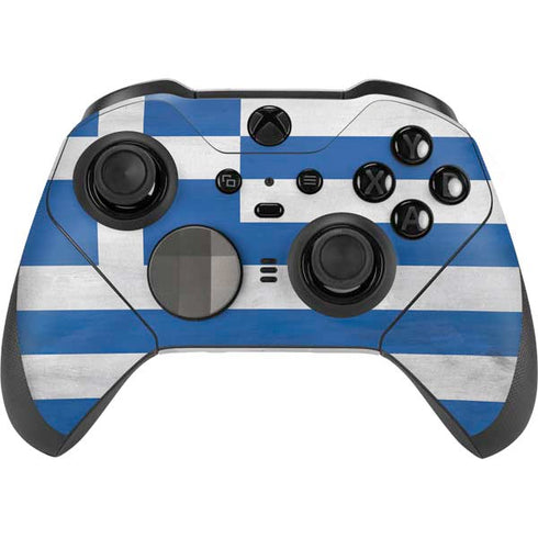 Greece Flag Distressed Xbox Elite Wireless Controller Series 2 Skin