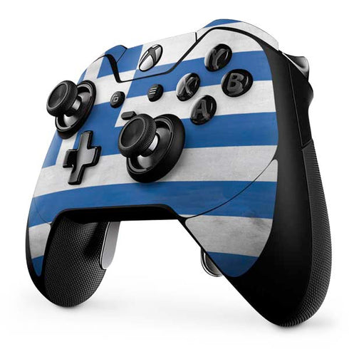 Greece Flag Distressed Xbox One Elite Controller Skin