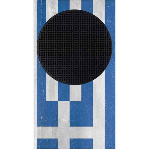 Greece Flag Distressed Xbox Series S Console Skin