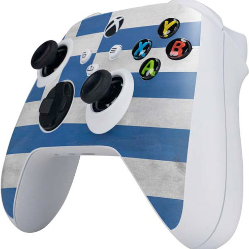 Greece Flag Distressed Xbox Series S Controller Skin