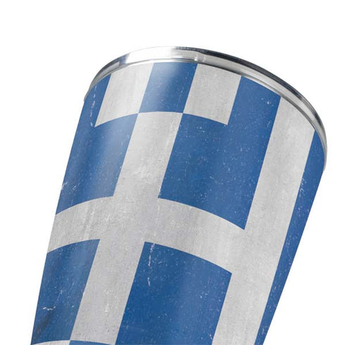 Greece Flag Distressed Yeti 20oz Tumbler Skin