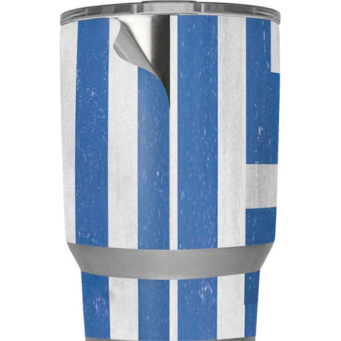 Greece Flag Distressed Yeti 20oz Tumbler Skin