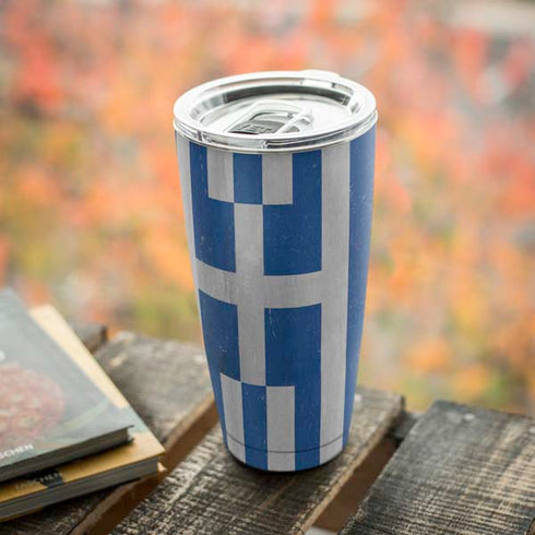Greece Flag Distressed Yeti 20oz Tumbler Skin