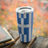 Greece Flag Distressed Yeti 20oz Tumbler Skin