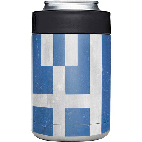 Greece Flag Distressed Yeti Colster Can Insulator Skin