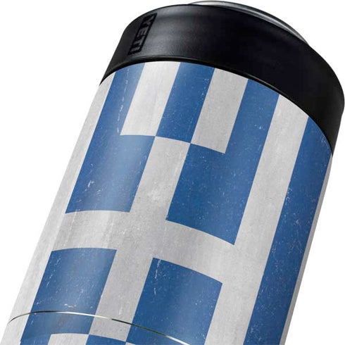 Greece Flag Distressed Yeti Colster Can Insulator Skin
