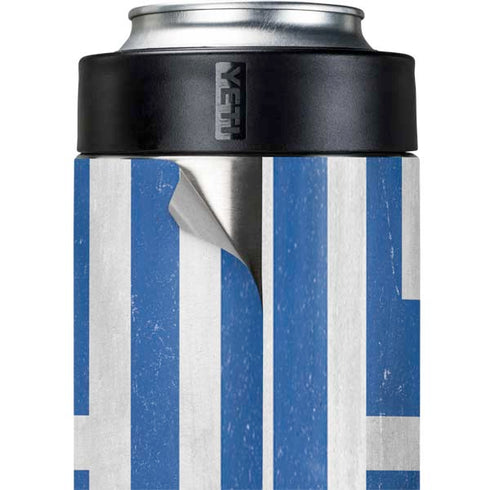 Greece Flag Distressed Yeti Colster Can Insulator Skin