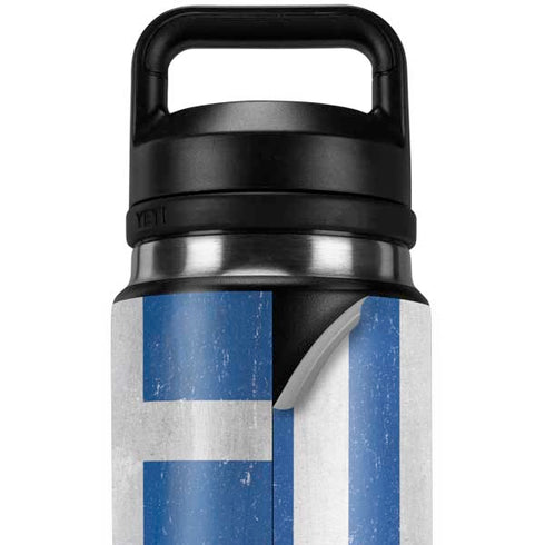 Greece Flag Distressed YETI Rambler 26oz Bottle Skin