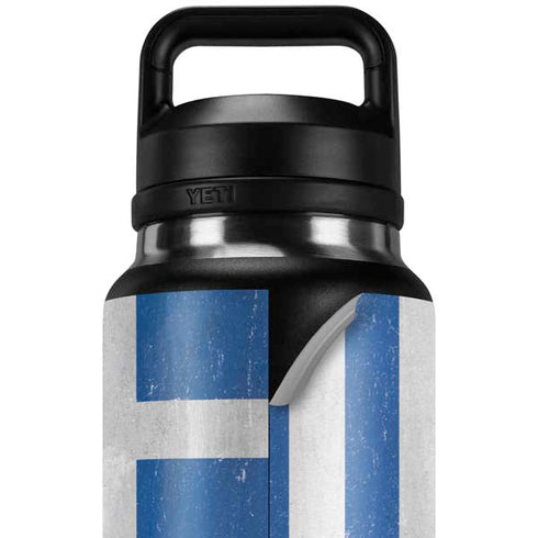 Greece Flag Distressed YETI Rambler 36oz Bottle Skin
