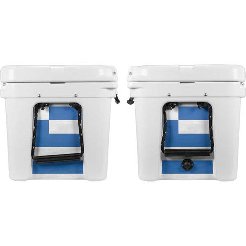 Greece Flag Distressed YETI Tundra 35 Hard Cooler Skin