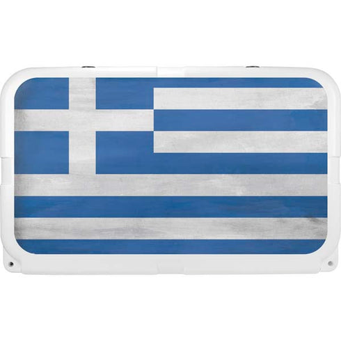 Greece Flag Distressed YETI Tundra 45 Hard Cooler Skin