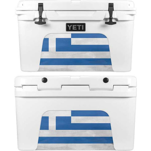Greece Flag Distressed YETI Tundra 45 Hard Cooler Skin