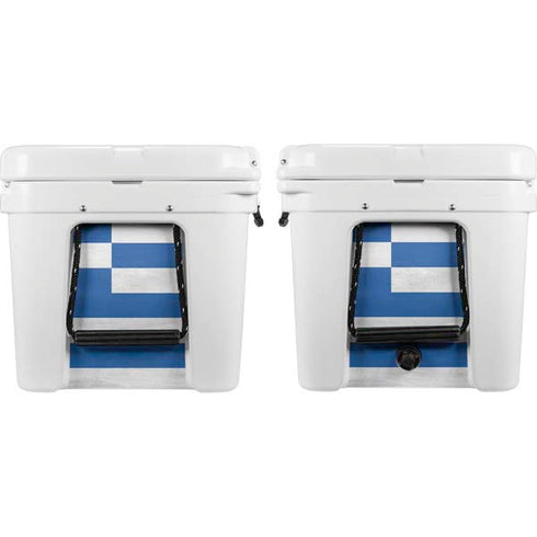 Greece Flag Distressed YETI Tundra 65 Hard Cooler Skin