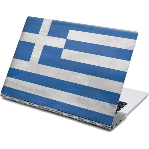 Greece Flag Distressed Yoga 910 2-in-1 14in Touch-Screen Skin