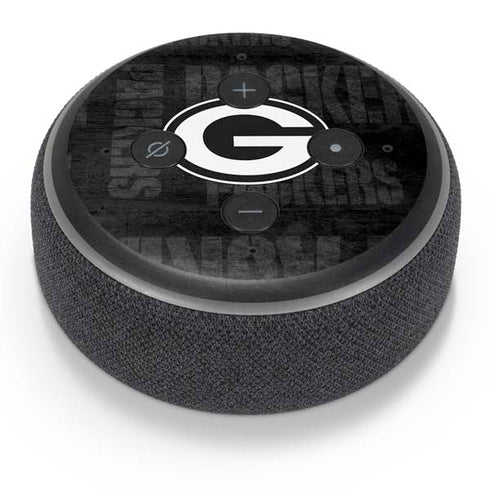 NFL Green Bay Packers Black & White Amazon Echo Dot Skin