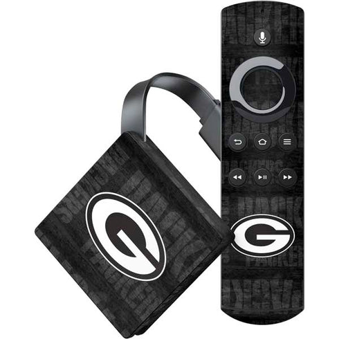 NFL Green Bay Packers Black & White Amazon Fire TV Skin