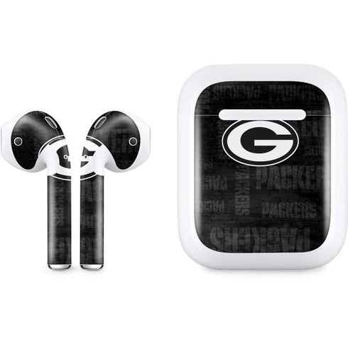 NFL Green Bay Packers Black & White Apple AirPods Skin