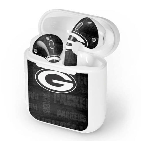NFL Green Bay Packers Black & White Apple AirPods Skin