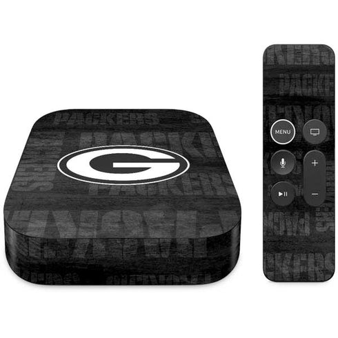 NFL Green Bay Packers Black & White Apple TV Skin