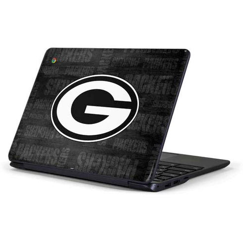 NFL Green Bay Packers Black & White Samsung Chromebook Skin