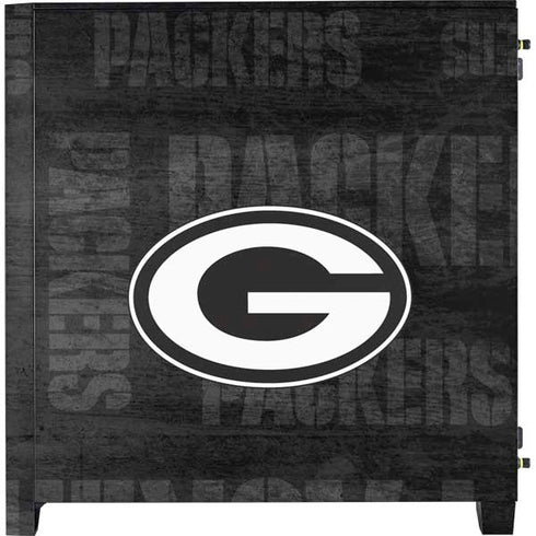 NFL Green Bay Packers Black & White Corsair 4000D Tempered Glass Mid-Tower ATX Case Skin