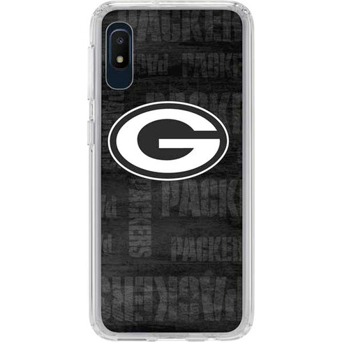 NFL Green Bay Packers Black & White Galaxy A10e Clear Case