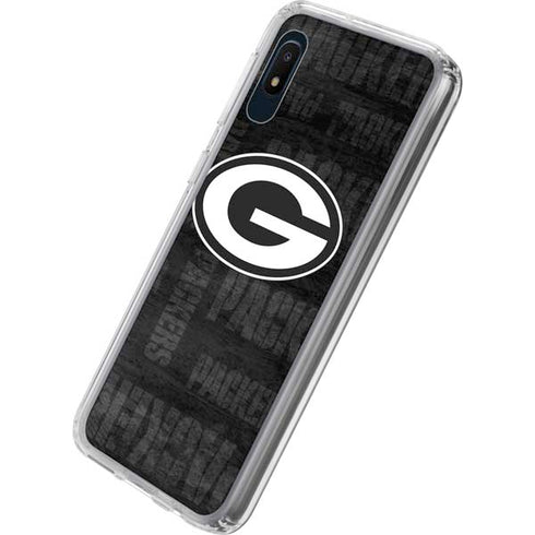 NFL Green Bay Packers Black & White Galaxy A10e Clear Case