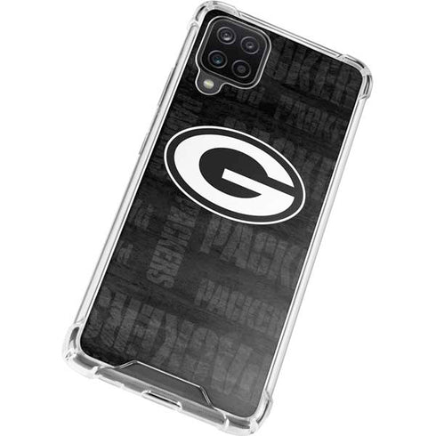 NFL Green Bay Packers Black & White Galaxy A12 Clear Case