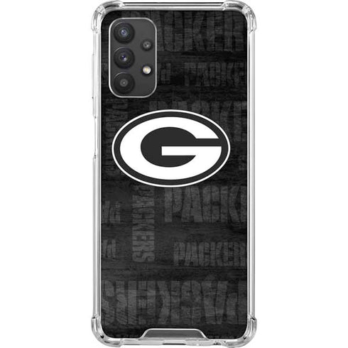NFL Green Bay Packers Black & White Galaxy A32 5G Clear Case
