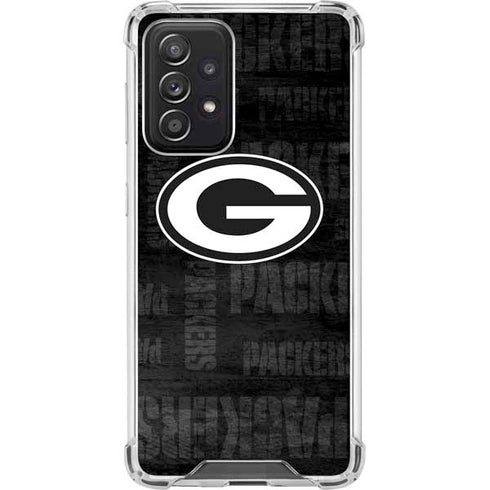 NFL Green Bay Packers Black & White Galaxy A52 5G Clear Case