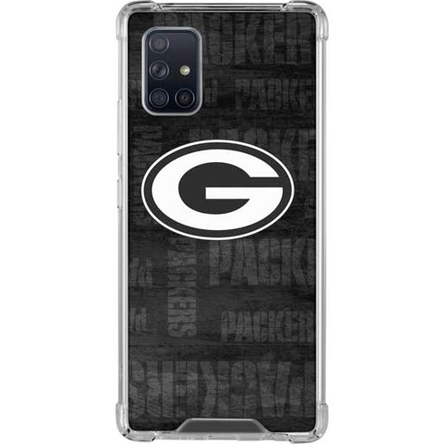 NFL Green Bay Packers Black & White Galaxy A71 5G Clear Case