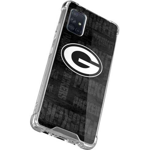 NFL Green Bay Packers Black & White Galaxy A71 5G Clear Case