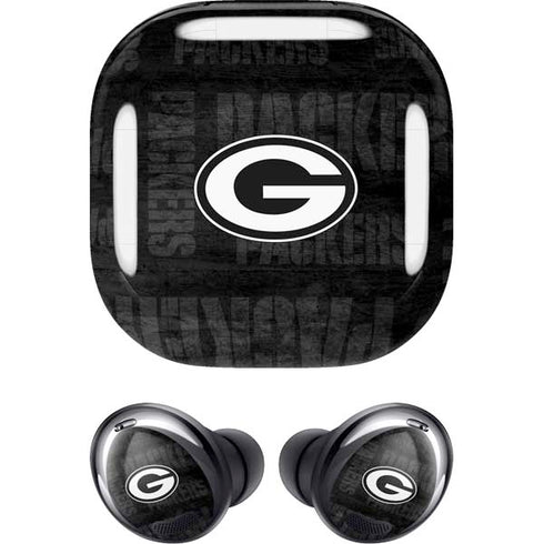 NFL Green Bay Packers Black & White Galaxy Buds Pro Skin