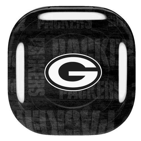 NFL Green Bay Packers Black & White Galaxy Buds Pro Skin