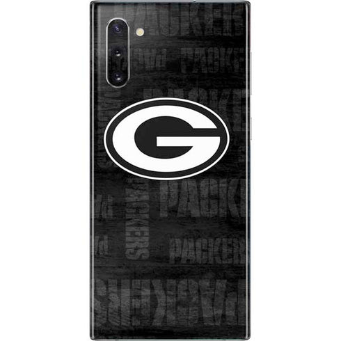 NFL Green Bay Packers Black & White Galaxy Note 10 Skin