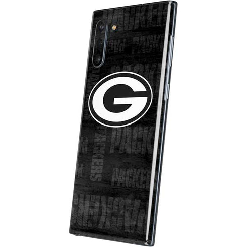 NFL Green Bay Packers Black & White Galaxy Note 10 Skin