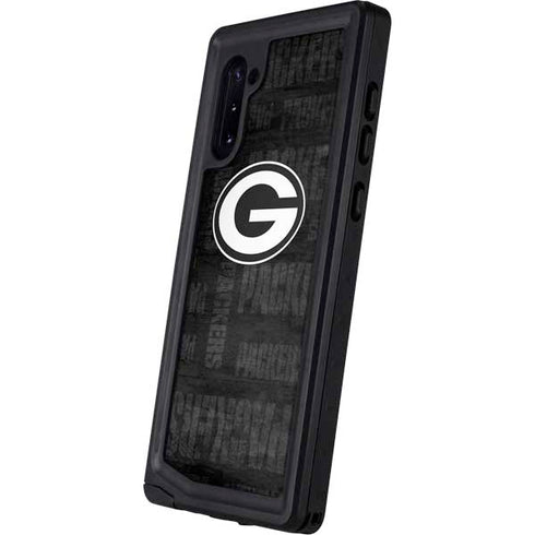 NFL Green Bay Packers Black & White Galaxy Note 10 Waterproof Case