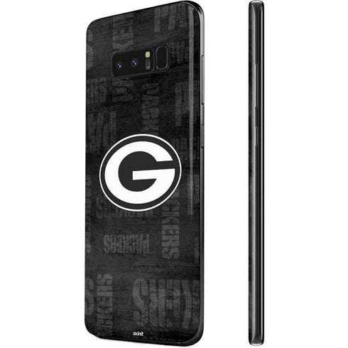 NFL Green Bay Packers Black & White Galaxy Note 8 Skin