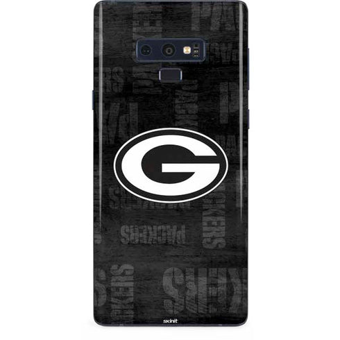 NFL Green Bay Packers Black & White Galaxy Note 9 Skin