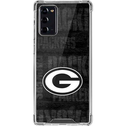NFL Green Bay Packers Black & White Galaxy Note20 5G Clear Case