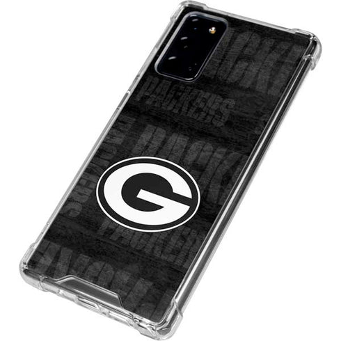 NFL Green Bay Packers Black & White Galaxy Note20 5G Clear Case