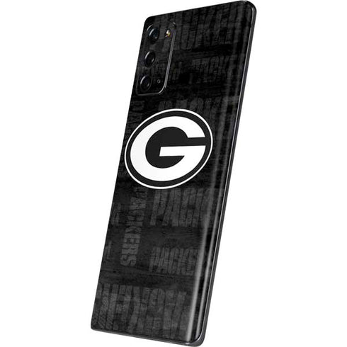 NFL Green Bay Packers Black & White Galaxy Note20 5G Skin