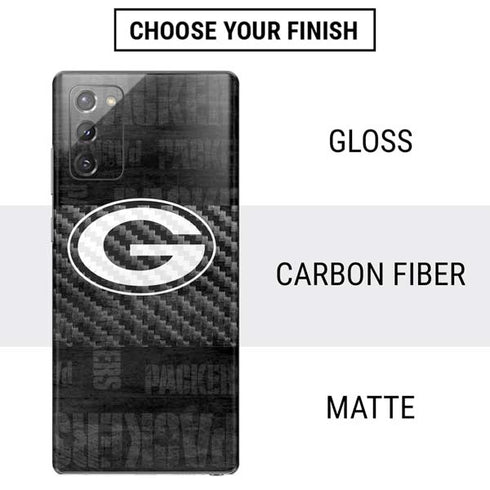 NFL Green Bay Packers Black & White Galaxy Note20 5G Skin