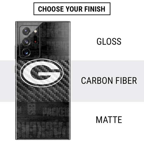 NFL Green Bay Packers Black & White Galaxy Note20 Ultra 5G Skin