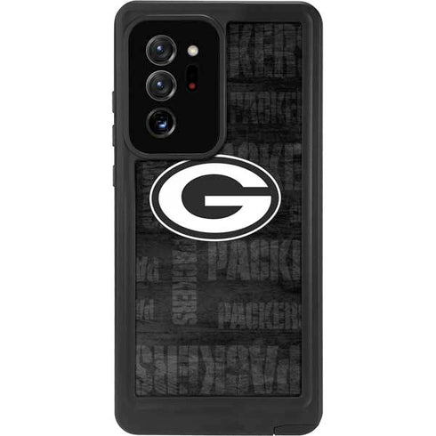 NFL Green Bay Packers Black & White Galaxy Note20 Ultra 5G Waterproof Case